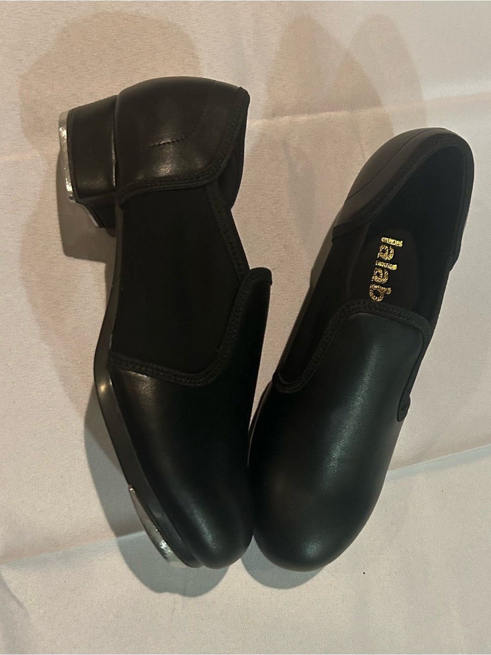 lalaball  Women's Tap Shoes Leather Slip On Dance Shoes